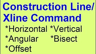 Construction Line Command in AutoCad II Hindi/Urdu Tutorial