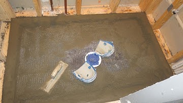Complete tile shower install Part 1. Installing the preslope.