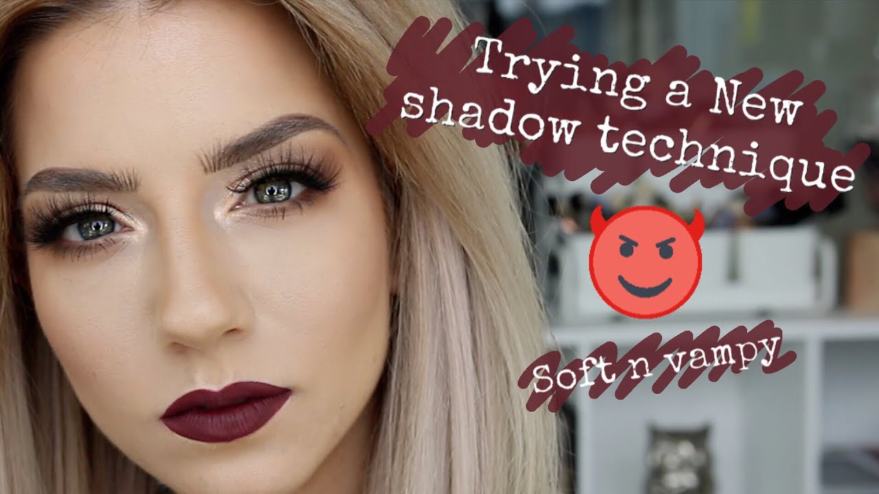 Trying a new shadow technique | Soft & Vampy Quickie Tutorial - YouTube