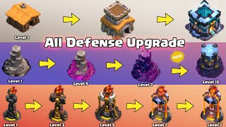Upgrading All Defense in 4 Minutes | Clash of Clans All Defense Level