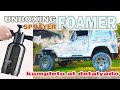 Unboxing foam sprayer carwash portable