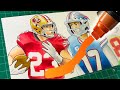 Nfl stars drawn in epic art styles  