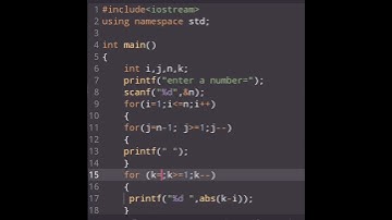 counting pyramid in c programming #coding #youtube #cprogramming #shortvideo