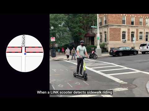 LINK Scooter Sidewalk Geofencing Technology