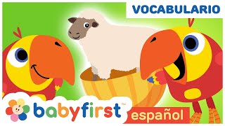 Nuevas Palabras | Vocabulario para Niños | Sonidos de Animales con Larry el Loro | BabyFirst Español