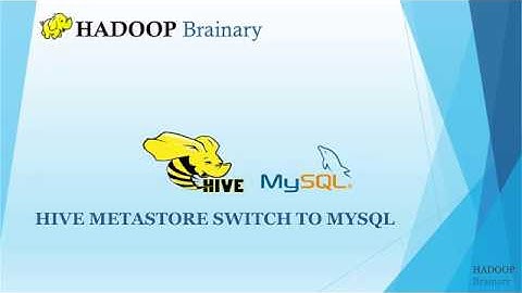 HIVE METASTORE SWITCH FROM DERBY TO MYSQL