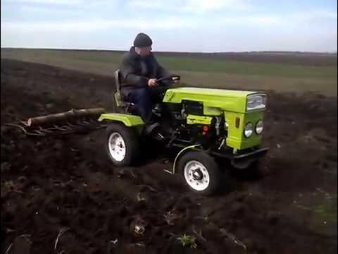 Мототрактор Кентавр DW 120 в работе - видео - YouTube