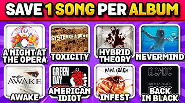 Save One Song per ROCK ALBUM 🔥🎸 Most Iconic Rock Songs | Music Quiz