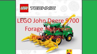 LEGO 42168 John Deere 9700 Forage Harvester instructions