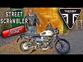 Triumph Street Scrambler Review. The 900cc Bonneville motorbike with Vance & Hines Silencer tested!