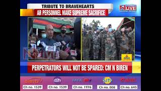 Rich Tributes paid to Assam Rifles bravehearts at Imphal airport