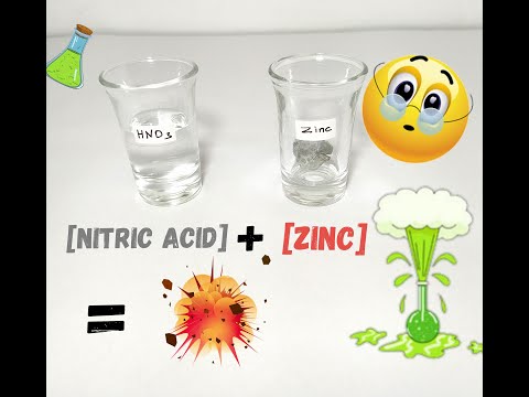 Zinc metal reaction | Nitric acid reaction | Zinc in nitric acid | Simple chemical reaction.........