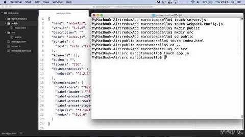 Full stack Universal React with Redux, Node js and MongoDB : Set-up a small project