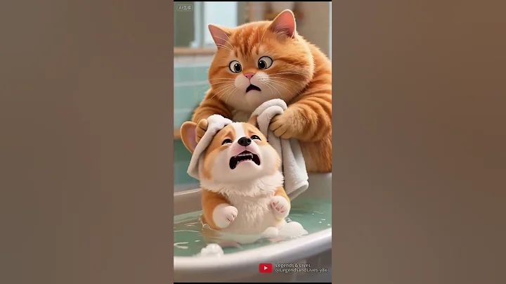 Monkey Blames Corgi — But Orange Cat’s Spring Trap Sends Him Flying! 🐒💥🎨  #cutdog #funny #cat
