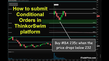 How to Submit Conditional Orders in ThinkorSwim | by UC @iTradePrice