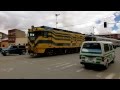 Bolivian passenger trai "Street-Running" in Oruro