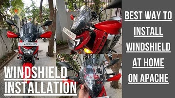 How to Install Windshield/Visor on TVS Apache RTR 160 4v at Home | Easy Method | Apache Modification