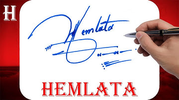 Hemlata Name Signature Style | H Signature Style | Signature Style of My Name Hemlata