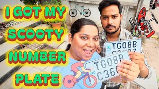 I got 🥳my scooty number plate 🛵