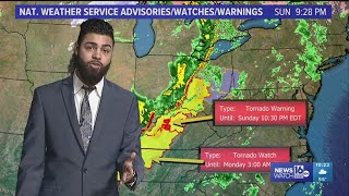 10PM Update: Tornadoes spawn in the Tennessee Valley, line of storms on the way for parts of PA