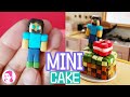 Making Minecraft Cake one form Mini cooking Jinxiaojiu