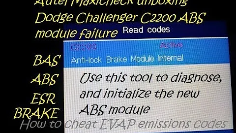 Autel Maxicheck unboxing and C2200 ABS module Dodge Challenger