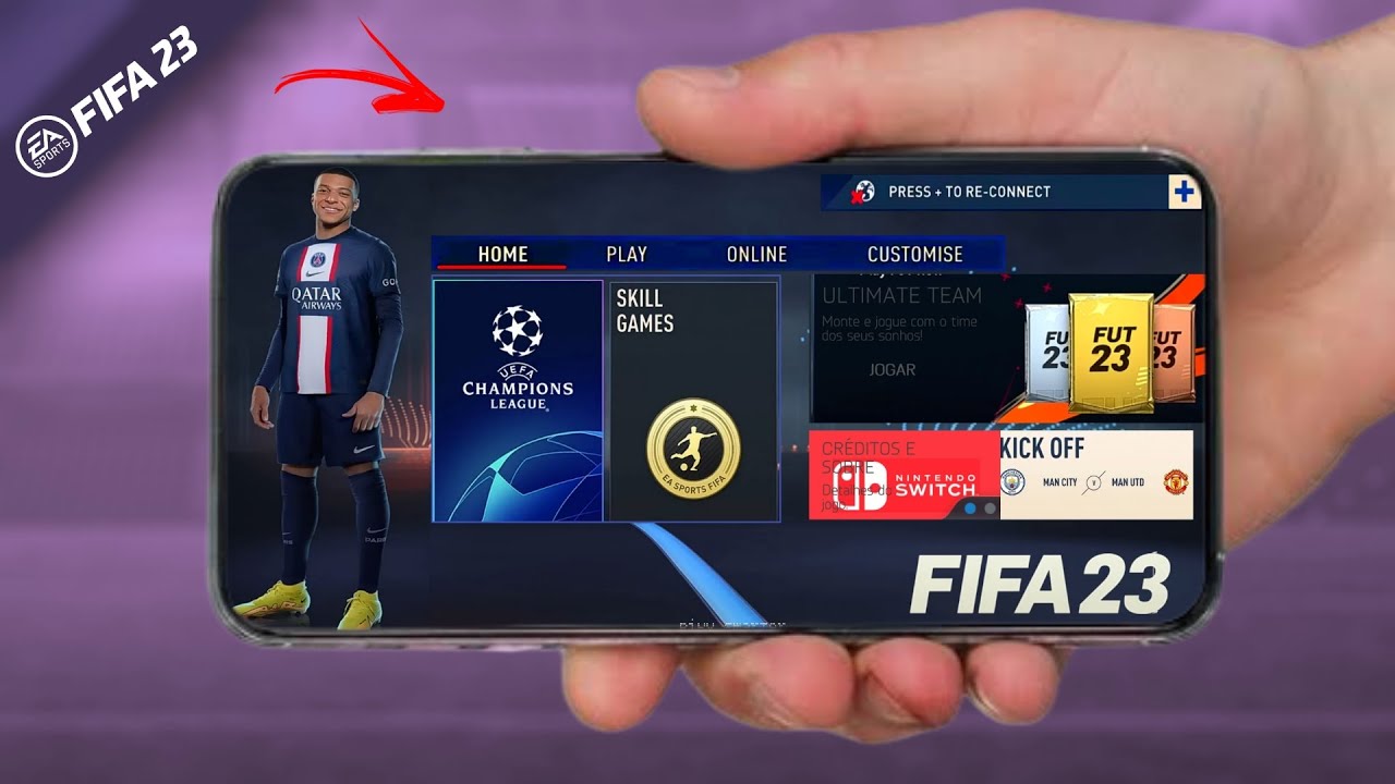 FIFA 2023 de PS4 no Celular como Baixar e instalar, JOGO:   -com-modo-carreira-graficos-realistas-e-crie-seu-proprio-jogador-no-celular/, By Canal de futebol