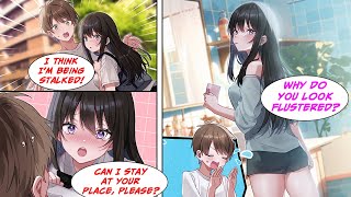 [Manga Dub] After saving her from a stalker, she spent the night at my house and... [RomCom]