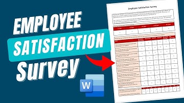 How to Create Employee Satisfaction Survey Form in Word | Template Design