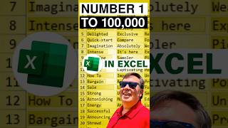 Excel Quickly Enter Numbers 1 to 100000 #shorts #excelhacks - Episode S0009 screenshot 3