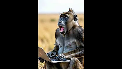 🧠💻 “AI Monkey at Work! 🐒 Creating the next big idea in tech!”#AIVideo #FunnyMonkey #AIMonkey #ai