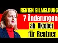 🔵 VOR 5 MINUTEN ❗️ DRINGENDE RENTEN-NEWS: 7 wichtige Änderungen für ALLE Rentner ab Oktober 2025!