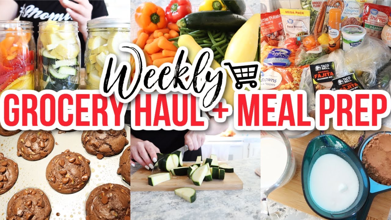 WEEKLY GROCERY HAUL + EASY SHEET PAN MEAL PREP - YouTube