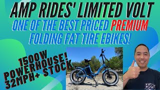 Super Value 1500 Watt Folding Fat Tire Ebike! Amp Rides USA 'Limited' Volt Step-Thru Review $1899