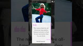 Farrah Fawcett - Two famous quotes! #farrahfawcett #quotes #shorts #femininity