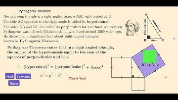 Pythagoras theorem on GeoGebra.  Basic