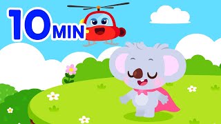 Helicopter + More ☀️🎵 | 10 min Rhymes | For Kids | Let's Go Outside!
