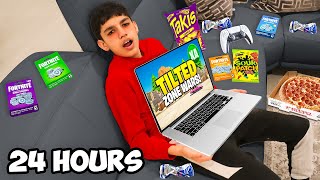 I Survived 24 Hours Playing Tilted Zone Wars Fortnite