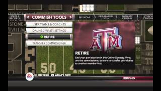 How to Reload an Online Dynasty File in NCAA 13