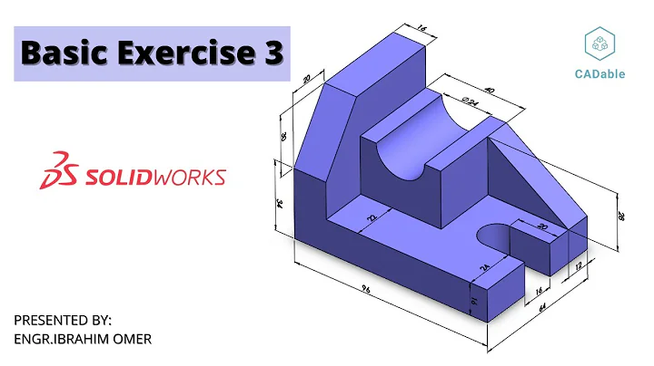 SOLIDWORKS Tutorial For Beginners | CADable | Solidworks Practice Exercises | SOLIDWORKS Evaluate