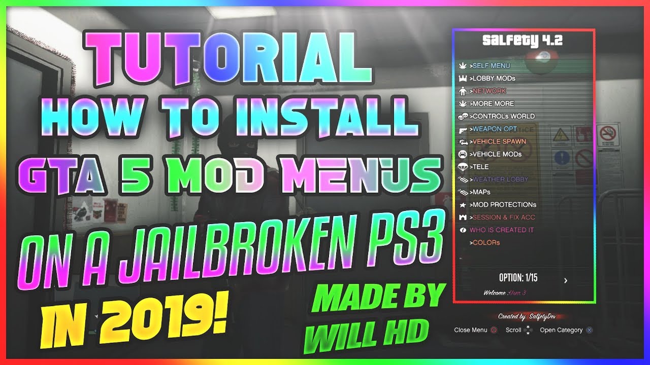 GTA 5 PS3 MOD MENU, NO JAILBREAK, INSTALL