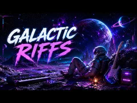 Futuristic Space Rock Guitar | Relaxing Ambient Synth Music