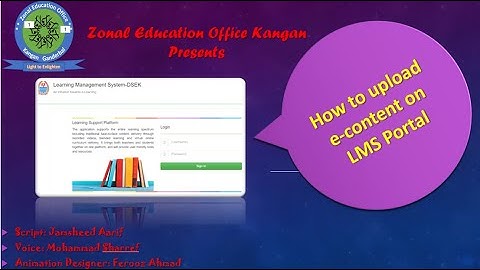 How to upload E-Content on LMS portal