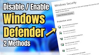 how to disable or enable windows defender on windows 10/11 (2023)