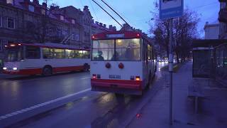 Lithuania, Vilnius, trolleybus 12 ride from Vingis to Algirdo st