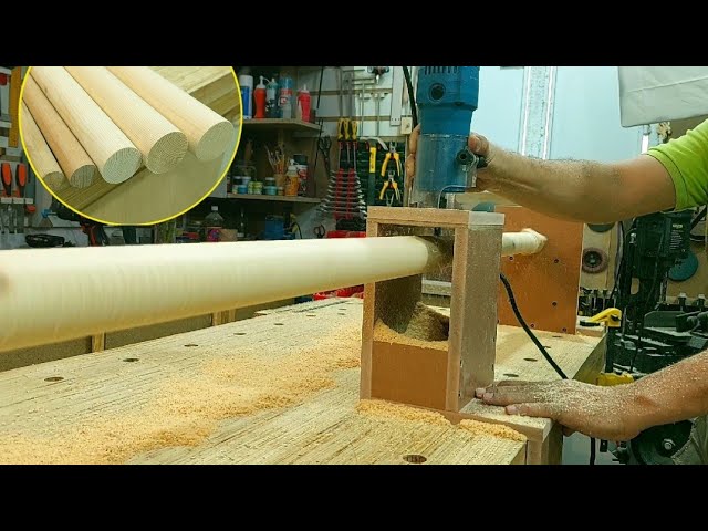 🟢 DIY Large Dowel Maker - Table Saw Lathe 👉 FREE PLANS 👈 