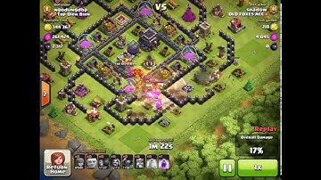 Clash of Clans - TH8 Strategy - GIWIPE - 2300 dark elixir & 540k Gold/Elixir - OLD FOXES