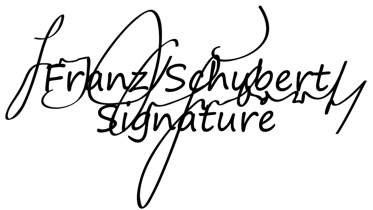 How to pronounce Franz Schubert Signature in English? YouTube