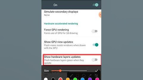 Flash hardware layers green and Flash views inside mode setting