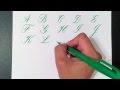 Writing the Copperplate Calligraphy Alphabet with a Pentel Touch Brush Pen
